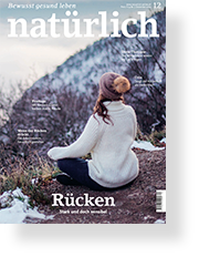 Titel Zeitschrift Natürlich mit Frau macht Yoga in der Winternatur